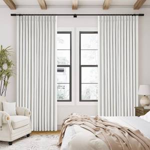 lot 1631 image: TwoDrapes Pinch Pleated Linen Blackout Curtains 90 Inch Beige