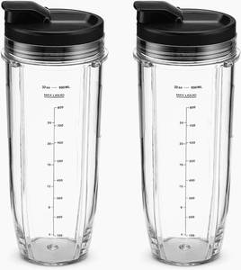 lot 1637 image: 2 Pack 32oz Cup Spout Lids for Nutri Ninja Auto IQ Blender BL480