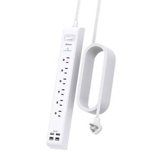 lot 2002 image: Mifaso Power Strip 10-in-1 6 AC Outlets 4 USB Ports 1080J Surge Protection