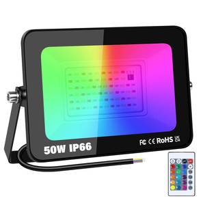 lot 2031 image: RIGIDON LED Flood Light 50W RGB Color Changing Outdoor 1 Pack