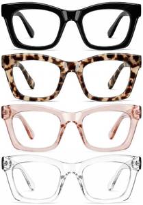 lot 2450 image: CCVOO Blue Light Reading Glasses for Women 4-Pack