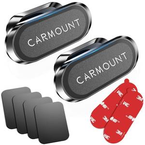 lot 2458 image: Mag-Carmount Magnetic Car Phone Holder 2-Pack 360° Rotation Carmount 2.0