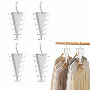 lot 2476 image: HZMLBA V-Shaped Double Sided Hanger Storage Rack 4 Pack