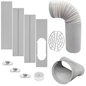 lot 5476 image: Portable AC Window Vent Kit 5.9 Inch Exhaust Hose Window Seal Kit