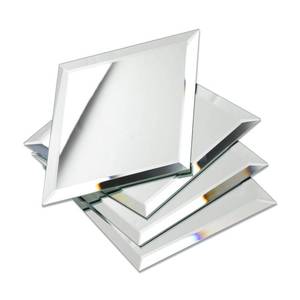 lot 5478 image: Soulscrafts Beveled Mirror Backsplash Tiles 6x8 Inch Diamond Peel & Stick