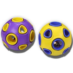 lot 6289 image: SCHITEC Dog Balls with Bell Sound 3 Inch Rubber Fetch Ball 2 Pack