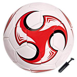 lot 6294 image: SPDTECH Soccer Ball Size 3 Red Tornado Style with Pump Needle