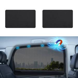 lot 6310 image: Aokway Car Side Window Sunshades Magnetic Mesh Black Front Side 2 Pack