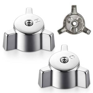 lot 6313 image: Dreyoo Shower Knob Replacement, Metal, 1 Pair, Compatible with Phoenix