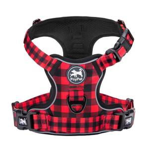 lot 6324 image: PoyPet No Pull Dog Harness Vest Large with Front Clip and Neck Buckle