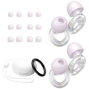 lot 6332 image: JUSTRVN Noise Reduction Ear Plugs 25dB-30dB, 2 Pairs, 8 Ear Tips, Carry Case