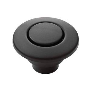 lot 6346 image: Moen Garbage Disposal Air Switch Decorative Button Matte Black AS-4201-BL