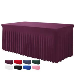 lot 6381 image: BDDC One-Piece Spandex Table Cloth Skirt for 4FT Rectangle Tables