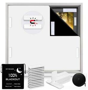 lot 7910 image: BirdNest Magnetic Blackout Window Cover 118 x 57 In White