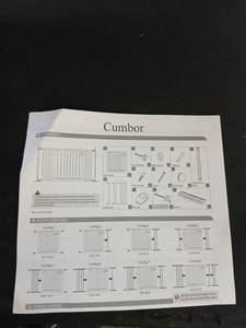 lot 7915 image: Cumbor Metal Safety Gate Up to 29.7-51.5in Wide w 3 Extensions & Hardware