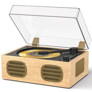 lot 7934 image: Mangostan Portable CD Player with Bluetooth and Built-In Speakers