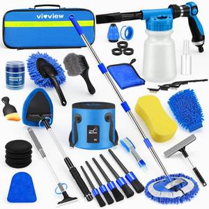 lot 7936 image: Vioview 36 Pcs Blue Car Wash Detailing Kit with Foam Gun Sprayer