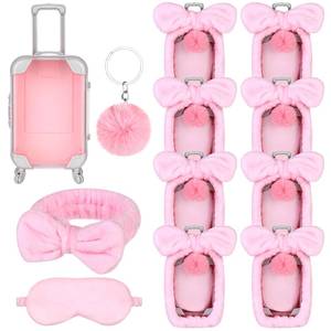 lot 7938 image: Pink Mini Suitcase Favor Boxes 32-Piece Set