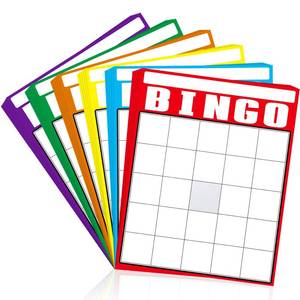 lot 8016 image: Marspark Blank Bingo Cards 36 Pcs Multicolor Jumbo 8 x 10 Inch