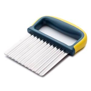 lot 8023 image: Nax Caki Crinkle Cutter Knife Potato Vegetable Slicer Stainless Steel Yellow