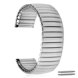 lot 8035 image: Hearkent Stainless Steel Expansion Watch Band 22mm Quick-Release Strap