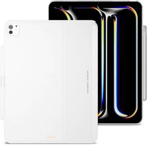 lot 8051 image: MAGEASY CoverBuddy iPad Pro 13-Inch Case for Magic Keyboard, White Leather