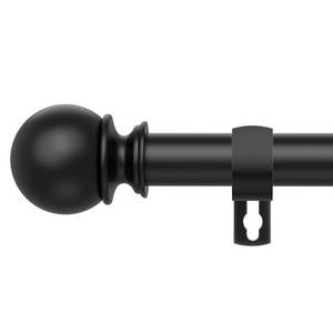 lot 8091 image: Poskena Black Curtain Rod 28-48 Inch 58 Inch Diameter Stainless Steel