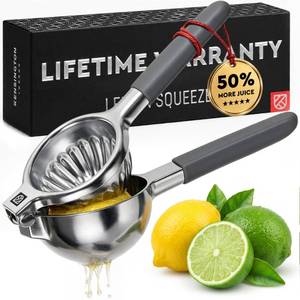 lot 8115 image: Kensington London Large Stainless Steel Lemon Squeezer Manual Hand Press