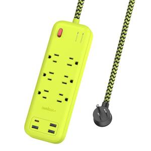 lot 8117 image: Omnibar Surge Protector Power Strip 6 Outlets 4 USB Ports 3600 Joules