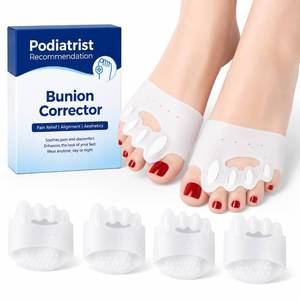 lot 10450 image: Habioer Toe Separators - Podiatrist Recommended, Toe Spacers for Men and Women, Breathable Bunion Corrector, Upgraded, Foot Alignment and Pain Relief(2 Pair)