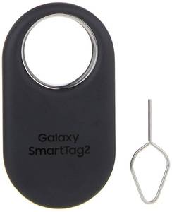 lot 10479 image: Samsung SmartTag2 (2023) Bluetooth  UWB, IP67 Water and Dust Resistant, Findable via App, 1.5 Year Battery Life - Black (International Version)