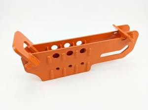 lot 11096 image: Orange Steel Skid Steer Attachment Frame with Mounting Plates