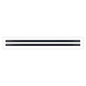 lot 11098 image: Texas Buildmart AC Vent Cover 28x4 Linear Slot Diffuser White Model 7035