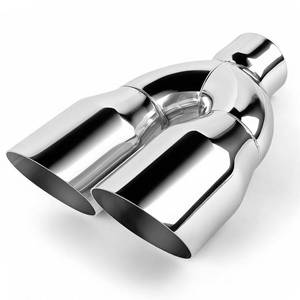 lot 13006 image: RP Remarkable Power Exhaust Tip 2.5 Inlet 3.5 Outlet 10 Stainless Weld-On