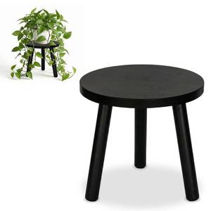 lot 13007 image: SEQUEDA Wood Plant Stand Black Single-Tier 11 x 11 Inch Indoor
