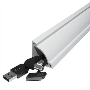 lot 13010 image: ZGYZJM Corner Cable Hider White 125.6in Cord Cover 8-Pack 15.7in