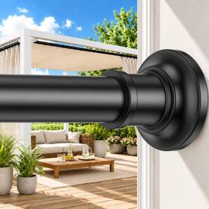 lot 13014 image: Widyana Tension Shower Curtain Rod 30-100 Inch No Drilling