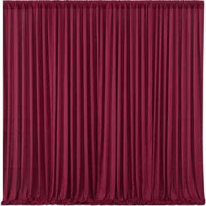 lot 13023 image: Wish Care Burgundy Backdrop Curtains 10 Panels 4 x 10 Ft Polyester  Retail $103.99