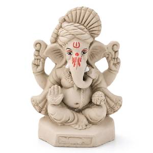 lot 13034 image: Tied Ribbons Eco Friendly Clay Ganesha Idol 6 Inch Grey