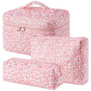 lot 13038 image: HBselect Quilted Cotton Makeup Bag 3 Piece Set