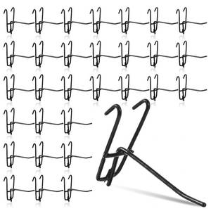 lot 13040 image: Lyksgir Gridwall Display Hooks 4in Black Heavy Duty 30 Pcs