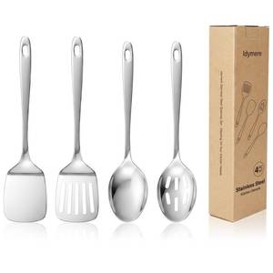 lot 13041 image: Idymere 4 PCS Stainless Steel Kitchen Utensils Spatula & Spoons Set