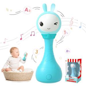 lot 13945 image: alilo Yoyo Talking Bunny Baby Rattle Toy with Voice Recording and Light-Up Ears
