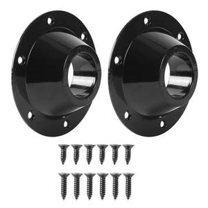 lot 13955 image: TonGass RV Table Base 2-Pack Black Aluminum Pedestal Mount 6.5 Inch
