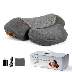lot 13956 image: WALFITE Cordless Heated Neck Massager Pillow 3-in-1 Rechargeable