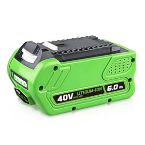 lot 14165 image: GROWFEAT Replacement Battery 40V 6.0Ah Li-ion for Greenworks 29462 29252 29472