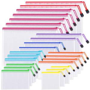 lot 14174 image: UMETDO Clear Zipper Pouch Bags 24 Pcs 8 Sizes Plastic