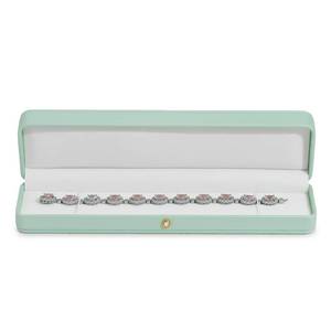 lot 14183 image: Oirlv Mint Green Necklace Bracelet Jewelry Gift Box 8.46 x 2.16 x 1.37 in