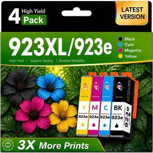 lot 14184 image: Str Ink Replacement 4-Pack XL Ink Cartridges for HP 923XL 923e  Retail $109.99