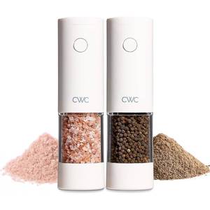 lot 14191 image: Cook With Color Electric Salt and Pepper Grinder Set 2 Pack Cream